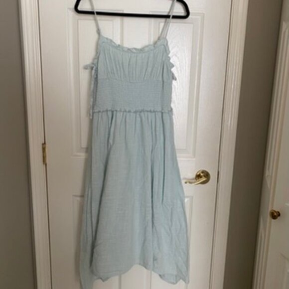 urban outfitters light blue/green cotton summer dress - Picture 1 of 6